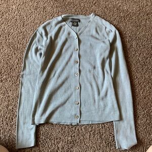 Vintage Y2K Banana republic blue silk cardigan XS